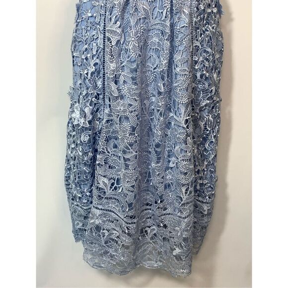 Ted Baker London Women's Floral Mixed Valens Lace Midi Dress Blue Size 4-6 NWT - Picture 2 of 13